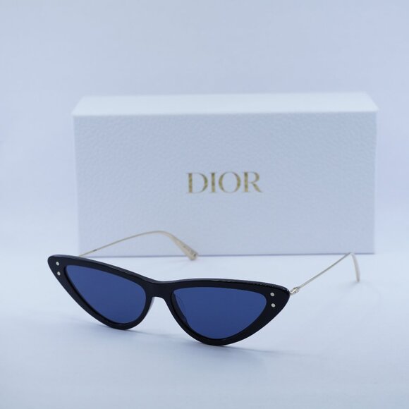 Final Price! Dior MISSDIOR B4U 12B0 Black /Blue Sunglasses - Picture 1 of 10